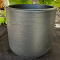 Ceramic Cylinder Pot- Matte black