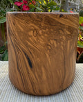 Ceramic Cylinder Pot - Wood Grain